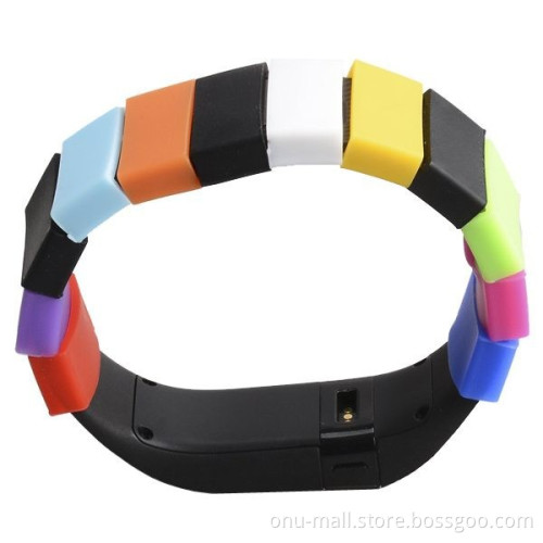 High Quality Mixed Color Silicone Fastener Ring for Fitbit Charge